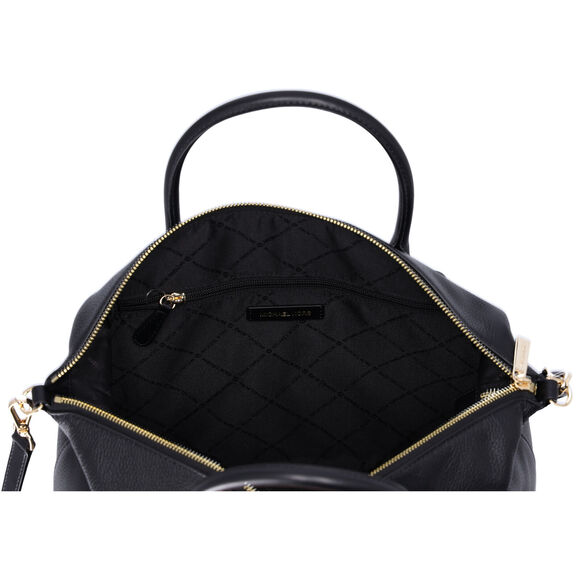 Michael Kors Hyde Large Slouchy Satchel Black Pebbled Leather - Picture 5 of 5